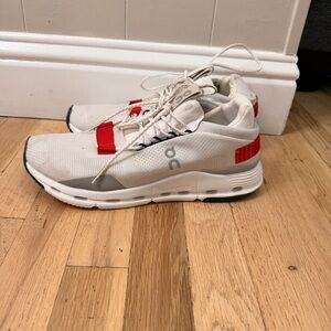 On Running Men's Cloudtec Sneakers in White and Red